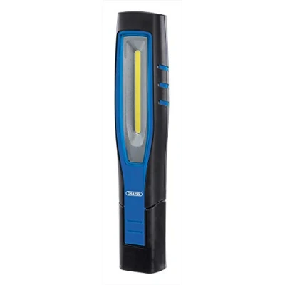 Image of Draper COB/SMD LED Rechargeable Inspection Lamp, 7W, 700 Lumens, Blue, 1 x USB Cable, Charger