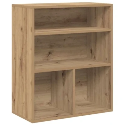 Image of vidaXL book cabinet/bookshelf artisan oak engineered wood/60x30x71.5 cm living room/office display shelf