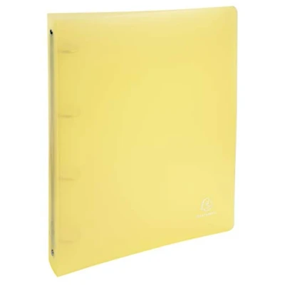 Image of Exacompta Ref. 51979E set of 5 4 ring binders 30 mm in polypropylene dimensions 32 x 26.8 cm for A4 maxi format 297 242 Chromaline Pastel yellow colour