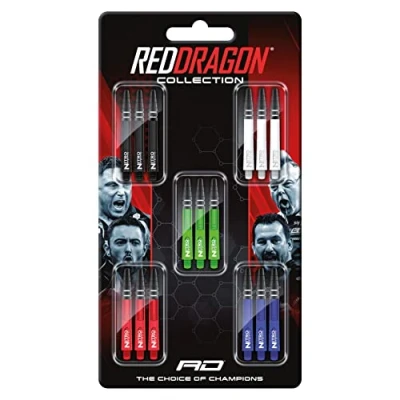 Image of RED DRAGON Nitrotech Dart Shaft Collection 5 Sets Per Pack (15 shafts in Total)