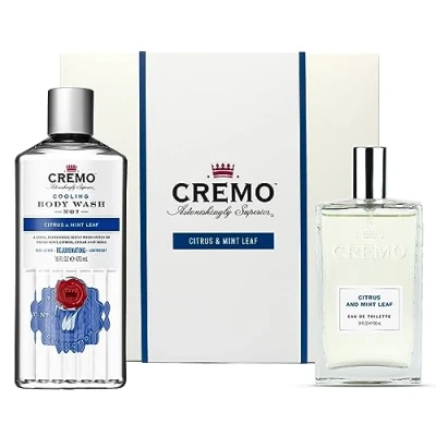 Image of CREMO Citrus &amp; Mint Gift Set for Men Eau de toilette 100ml and Body Wash 473ml Fresh fragrance