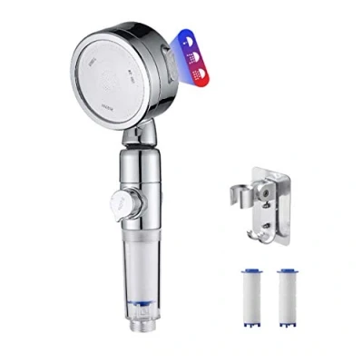 Image of High Pressure Shower Head, Universal Handheld Head with Pause Control, 3 Modes, Adjustable Button, Angle Adjustable, Detachable, Water Saving Showerhead for Massage
