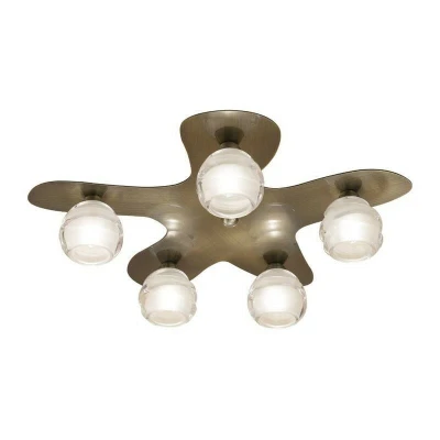 Image of Loop Ceiling 5 Light G9 ECO, Antique Brass