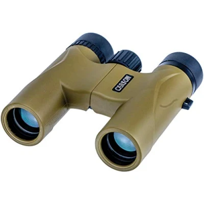 Image of Carson Stinger 10X25mm Compact Binoculars for Bird Watching, Hunting and Travel, M, Olive Green