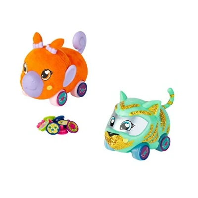 Image of Ritzy Rollerz Cute Collectable Animal Girls&#039; Toy Cars with Surprise Charms, Groovy Gabby and Cheery Cherry Besties, Girls Playset for 4 5 6 7 8 Year Old