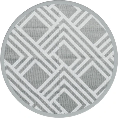Image of vidaXL Outdoor Carpet ARAKIL Grey Ø160 cm PP