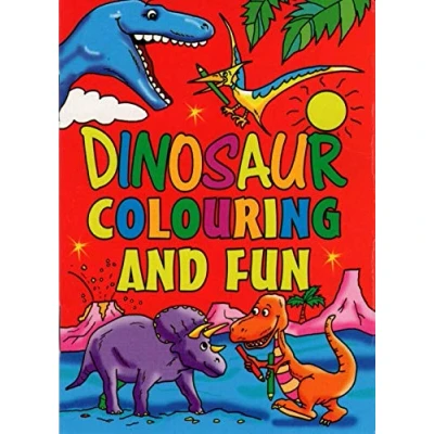Image of WF Graham 2 x 12 Mini Dinosaur Colouring Activity Books Boys Girls A6 Party Bag Fillers