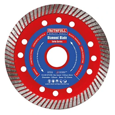 Image of Faithfull FAIDB125TURB Hard Material Fast Cut Performance Diamond Cutting Blade 125 mm (5 Inch)