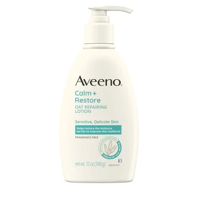 Image of Aveeno Restorative Skin Therapy Moisturizing Oat Repairing Cream for Sensitive, Distressed, Dry Skin, with Prebiotic &amp; Aloe, Formulated without Parabens, Fragrance Steroids, 12 oz