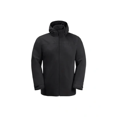 Image of Jack Wolfskin Taubenberg 3In1 Men&#039;s Jacket, Black, L