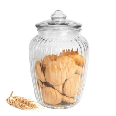 Image of Sendez Storage Jar 2.2 L with Lid Candy Glass Container Biscuit Preserving