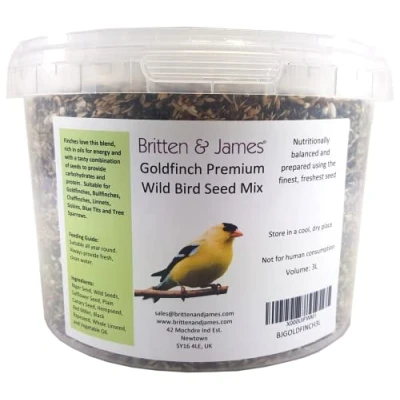 Image of Britten &amp; James Premium Goldfinch Food in a Stay Fresh 3L Tub (1.85kg)