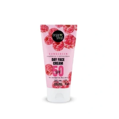 Image of Organic Shop Sunscreen Day Face Cream 50 SPF Normal to dry skin (50ml)