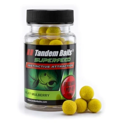 Image of Tandem Baits SuperFeed Fluo Mini Pop Up Milky Mulberry, Carp Fishing Ups, Bait, Hookbaits, Accessories for Monster Fish 12mm 30g