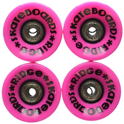 Image of Ridge Skateboards Cruiser Skateboard Wheels Pink, 59 mm