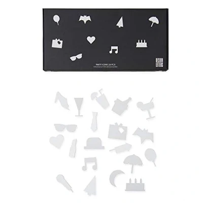 Image of Design Letters Party icons for Message boards Unique 20 pcs. Photobooth props with graphic symbols celebrating birthday men, women, and friends White