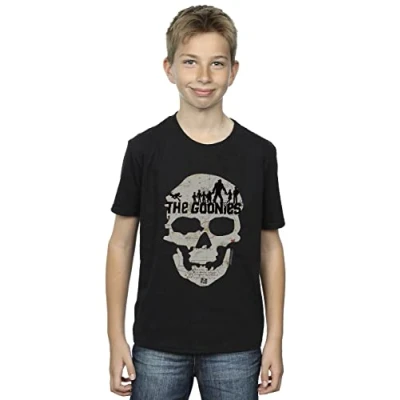 Image of Absolute Cult The Goonies Boys Map Skull T Shirt Black 3 4 Years