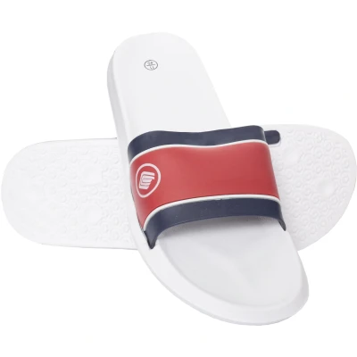 Image of Enzo Mens Slip On Sliders Summer Flip Flops Slides Holiday Beach Sandals (White, 9 UK, numeric_9)