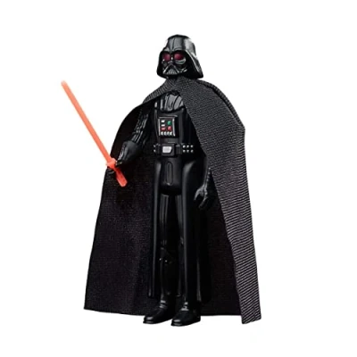 Image of Star Wars Hasbro Retro Collection Darth Vader (The Dark Times) Toy 3.75 Inch Scale Obi Wan Kenobi Figure, Kids, Multicolor, One Size (F5771)
