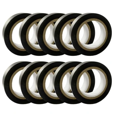 Image of YTBUBOR 17mm x 9m Black Insulating Tape PVC Sealing Duct Repair Electrical Adhesive Gaffer