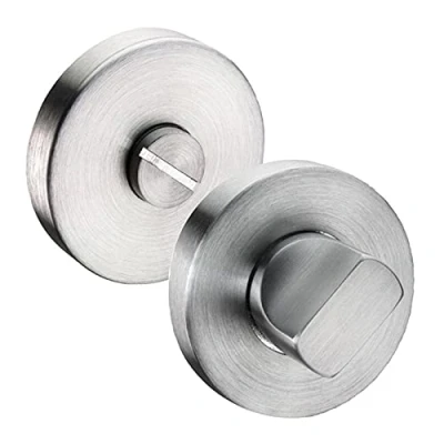 Image of Bathroom Thumb Turn Lock (Turn &amp; Release) Brushed Stainless Steel