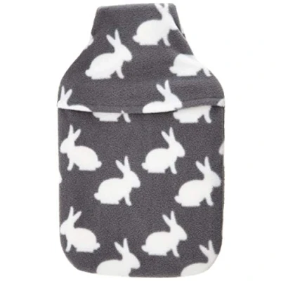 Image of Vagabond Bags Grey Rabbit 2 Litre Hot Water Bottle and Cover
