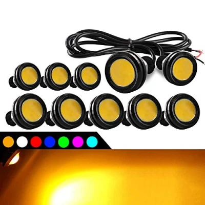 Image of 10pcs High Power 9W 23mm Eagle Eye LED Light DRL Fog Motorcycle Daytime Running Lights Tail Backup Car Motor Clearance Marker Lights(Amber)