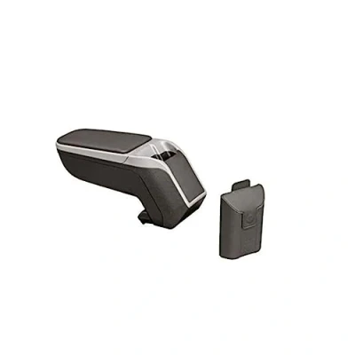 Image of rati Armrest Specific Black/Grey Armster 2 for Fiat 500 L (2018 ). With Storage Compartment and Foldable.