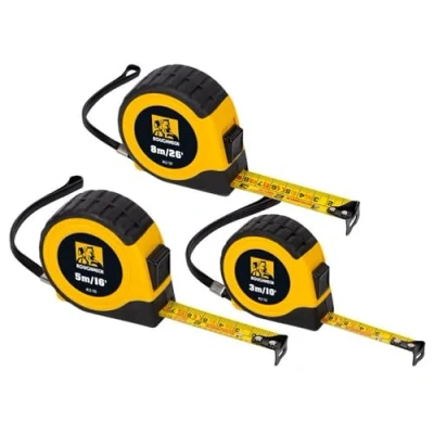 Image of Roughneck43100 Tape Measure Set 3 Piece 3m/10&#039;, 5m/16&#039; and 8m/26&#039;