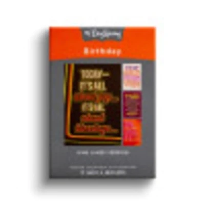 Image of DaySpring Birthday It&#039;s All About Joy &amp; Blessings King James Version 4 Design Assortment with Scripture 12 Boxed Cards Envelopes (J7444)
