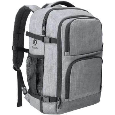 Image of Dinictis 40L Travel Laptop Backpack for Men Women, Fit 17 Inch Notebook, Carry on Flight Approved Suitcase Backpack, Water Resistant Weekender Overnight Daypack Grey