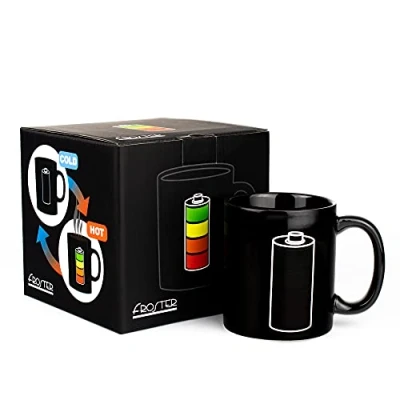 Image of Froster Battery Mug, Magic Mug with Charging Theme, 300 ml, Colour Changing