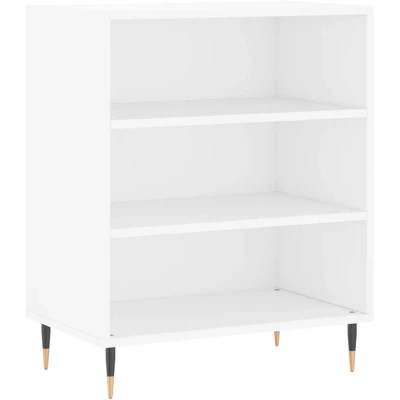 Image of vidaXL White Sideboard in Engineered Wood and Iron Timeless Style, Ample Storage Space, Great for Decoration Display, Ideal Living Room or Bedroom