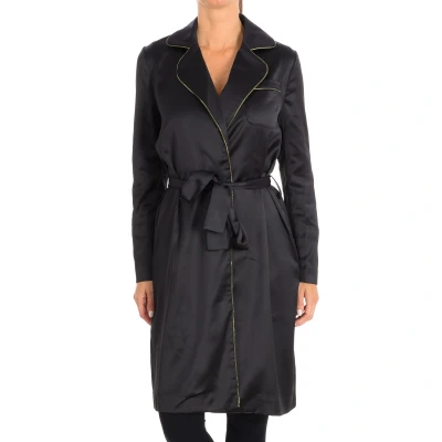 Image of United Colors Of Benetton Womens Long sleeve jacket with bow closure 2WR25K1T4 woman Black Size Small