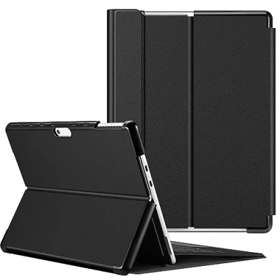 Image of FINTIE Case Compatible with Microsoft Surface Pro 11 (2024) / 10 9 (2022) 13 inch, Multiple Angle Hard Shell Slim Portfolio Cover Fit Kickstand, Black