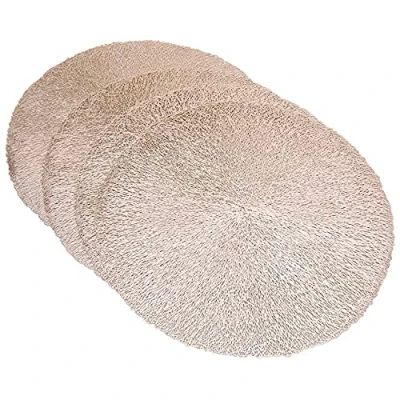 Image of Toyland® 38cm (15&quot;) Gold Mesh Placemats Pack of 4 Everyday/Christmas Tableware