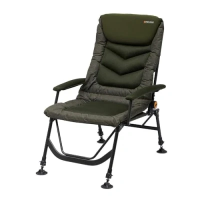 Image of Prologic INSPIRE DADDY LONG RECLINER CHAIR WITH ARMRESTS 61X55X73CM 7KG 140KG 61X55CM 73CM 40 52CM