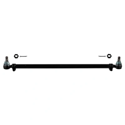 Image of 521134677 Centre Rod Assembly FEBI BILSTEIN 38230 front Axle, from 1st idler arm to the 2nd axle Guide with castellated nut and split pins