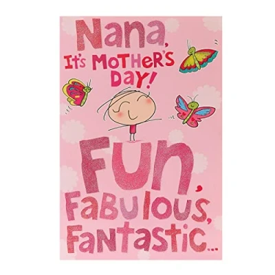 Image of UK Greetings Mother&#039;s Day Card for Nanna With Envelope Dog &amp; Flower Design
