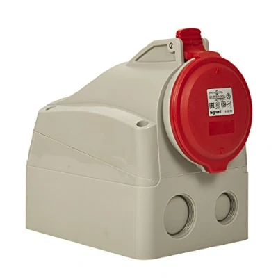 Image of Legrand 555259 Fixed Surface Socket P17 IP44 32A, 380V to 415V , 3P+N+T