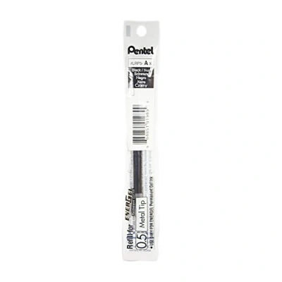 Image of Pentel LRP5 0.5mm EnerGel Permanent Gel Pen Refill Black Ink (Pack of 3)