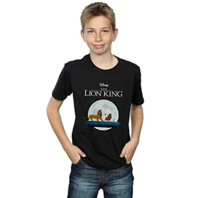 Image of Disney Boys The Lion King Hakuna Matata Walk T Shirt Black 5 6 Years
