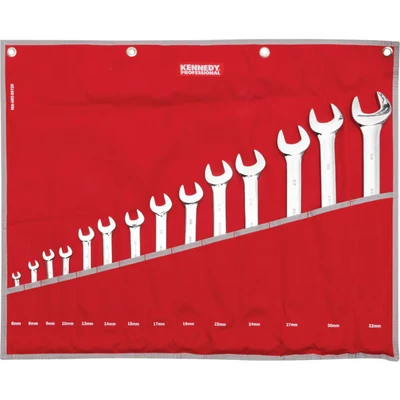 Image of Kennedy Metric Combination Spanner Set, 6 32mm, Set of 14