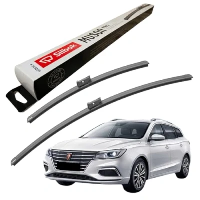 Image of Silbak Windscreen Wipers, fits for MG 5 ESTATE (10/2020 ONWARDS) Front Wiper Blades, 600mm/400mm