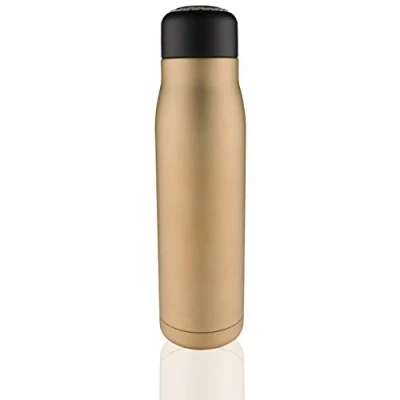 Image of Pioneer Stainless Steel Vacuum Insulated Drinks Bottle, BPA Free Metal Drinking Bottle For Hot and Cold Drinks, 500ml, Matt Bronze, KVB500MBR