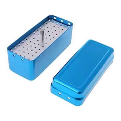 Image of buwei 3 colors 72 Hole Aluminium Autoclave Sterilizer Case Burs Dental Disinfection Endo Files Holder Box For Oral Care Tools