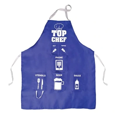 Image of Fizz Creations Novelty Man Apron. Includes 6 Pockets for Utensils, Beer, Phone and More. Mens BBQ Aprons Men. Funny Cooking.