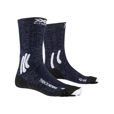 Image of x Socks Men Trek Merino Midnight Blue/Arctic White, Size: 42 44