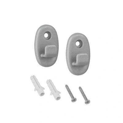 Image of Metaltex &quot;Onda Hook, Silver, 2 Piece