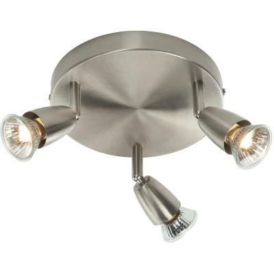 Image of Endon Amalfi 3 Light Spotlight Satin Nickel, GU10